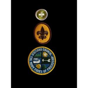 Vintage Boy Scouts BSA Patch Lot 1981 Otetiana Council Fleur-de-lis First Aid